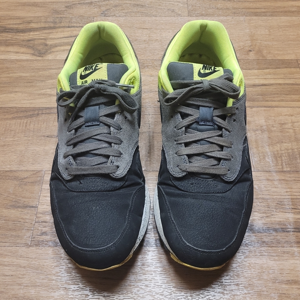 Nike Air Max 1 Split Black Volt Sz 11.5 - Picture 3 of 9